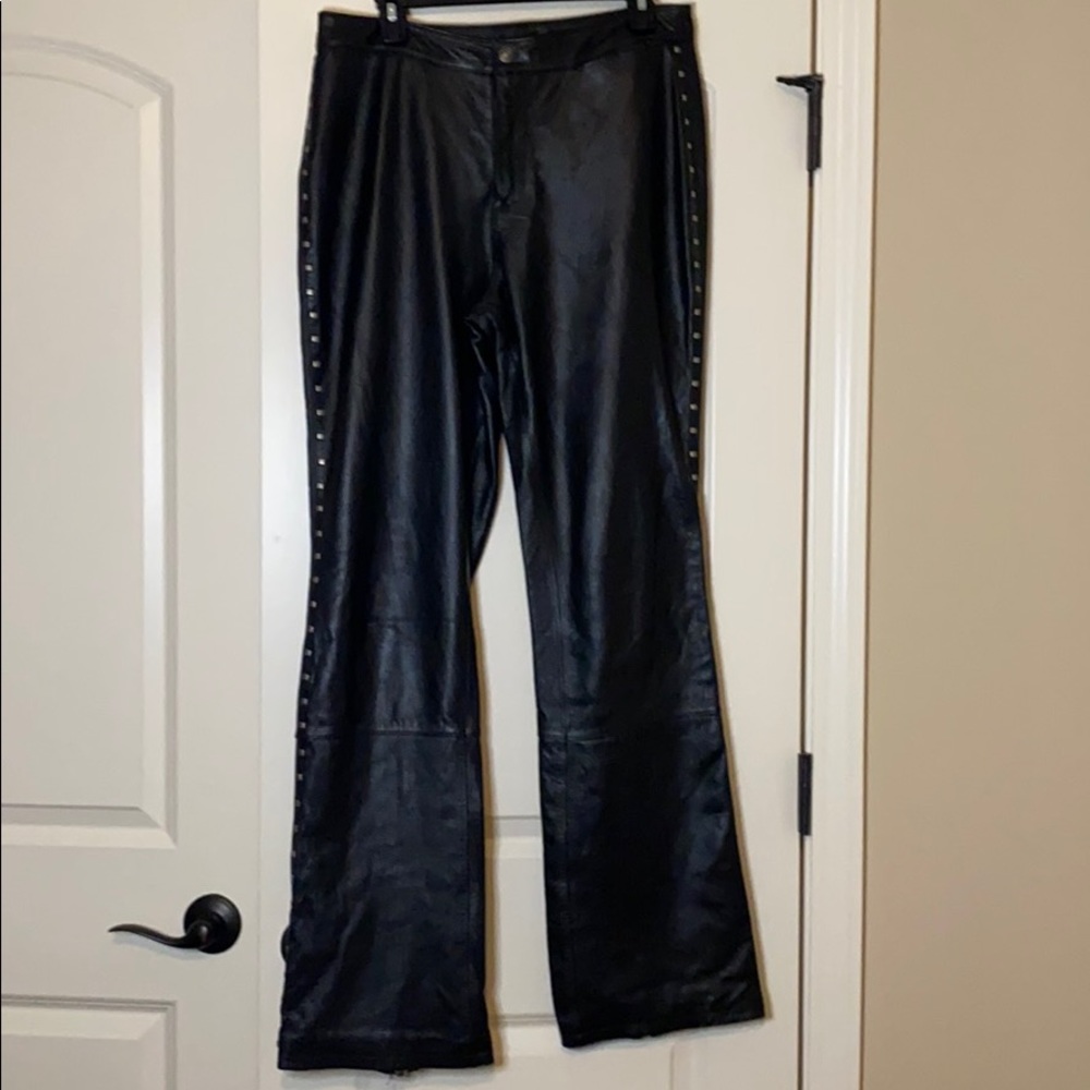 Vintage Harley Davidson studded leather pants